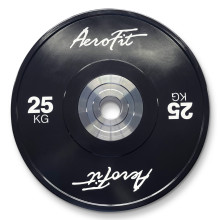 Aerofit AFBD 25 кг бамперные диски для кроссфита, черные