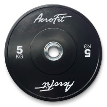 Aerofit AFBD 5 кг бамперные диски для кроссфита, черные