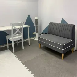 Мягкий пол, коврики-пазлы 100x100 см, толщина 1 см, тиснение плетенка